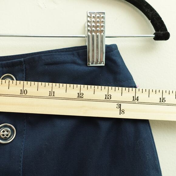 NWT Jones New York Womens Pencil Skirt Buttoned Stretch Career Navy Blue Size 2P - Picture 7 of 8